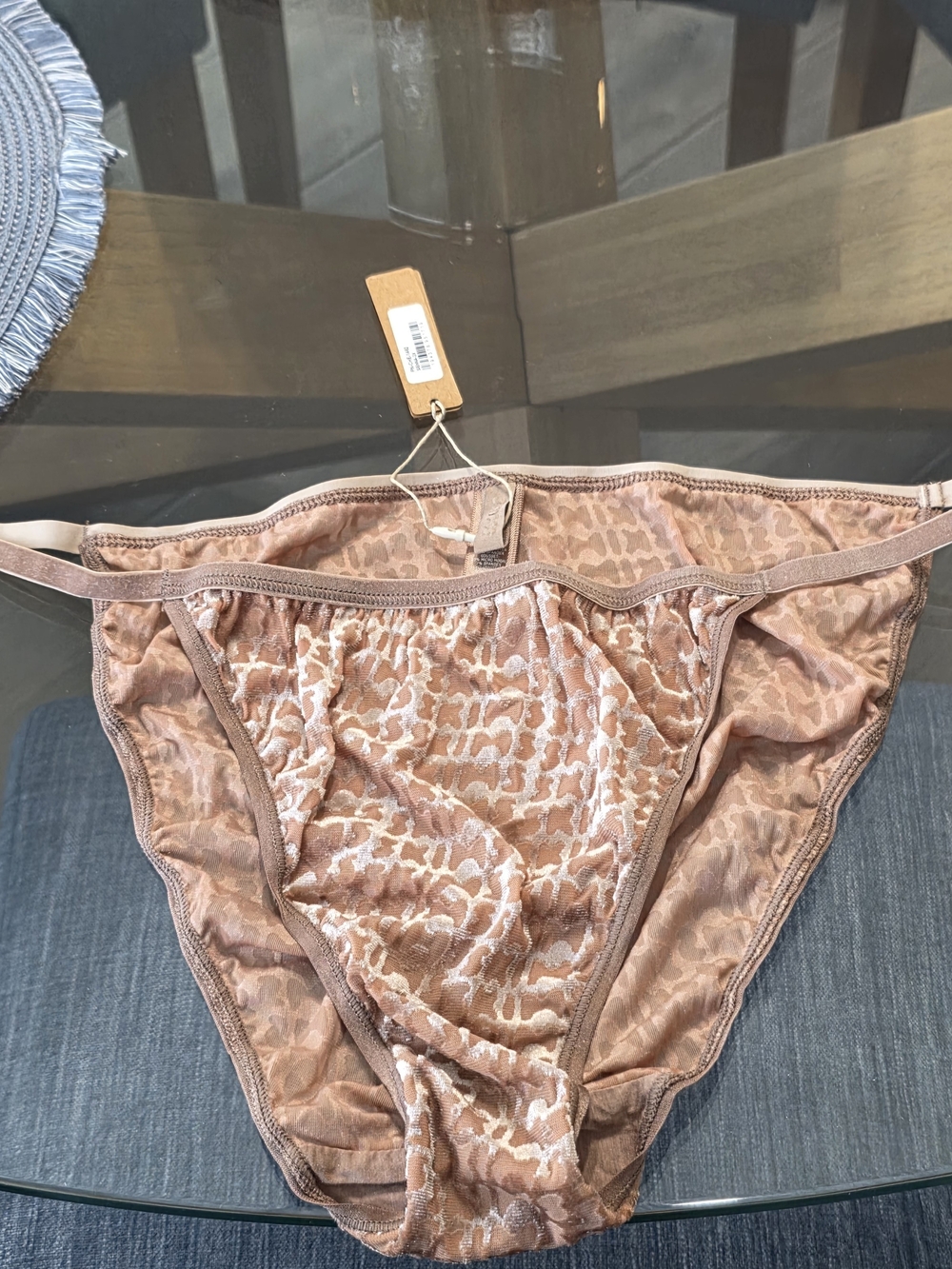 SKIMS BURNOUT Velvet String BIKINI BRIEF SIENNA 2X NWT